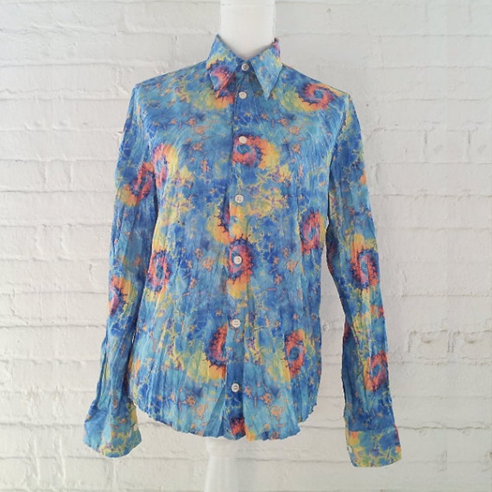 Blue Galaxy Psychedelic Dress Shirt